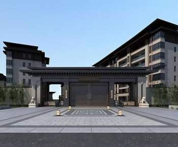 New Chinese Style Facade Element-ID:187882904