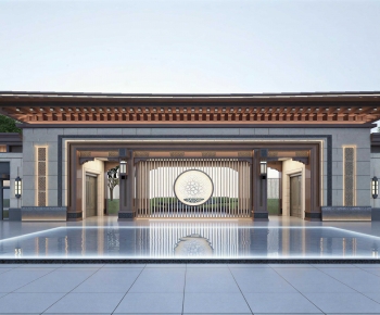 New Chinese Style Facade Element-ID:356385957