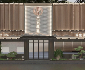 New Chinese Style Facade Element-ID:227679018