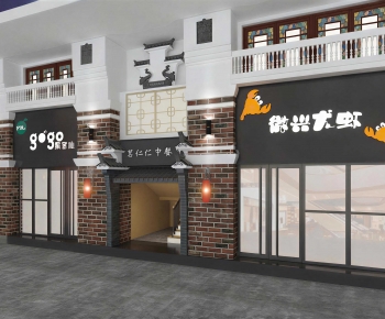 New Chinese Style Facade Element-ID:408818016