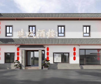 New Chinese Style Facade Element-ID:225287919