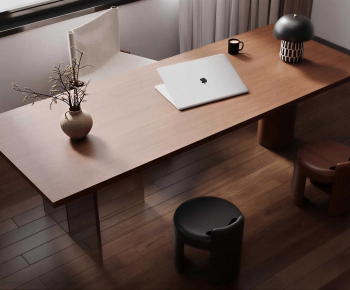 Modern Computer Desk And Chair-ID:657018901
