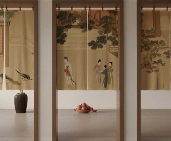 New Chinese Style Door Curtain-ID:298496012