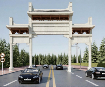 New Chinese Style Decorated Archway-ID:836379053