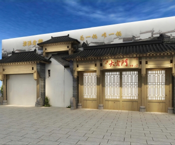 New Chinese Style Facade Element-ID:329293979