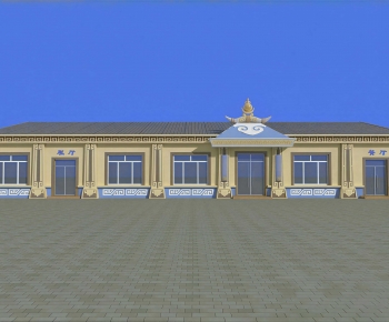New Chinese Style Appearance Of Commercial Building-ID:543184045