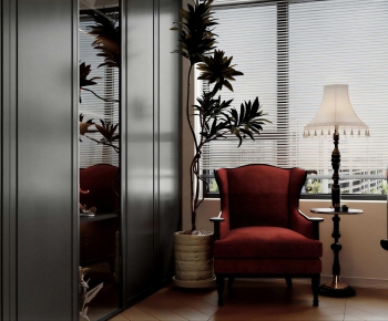 French Style Single Sofa-ID:637053012
