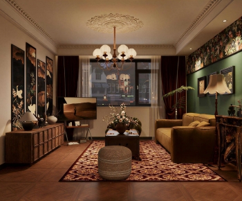 French Style A Living Room-ID:589390996