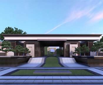 New Chinese Style Facade Element-ID:594580897