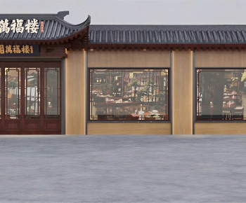 New Chinese Style Facade Element-ID:880043036