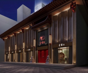 New Chinese Style Facade Element-ID:108571153