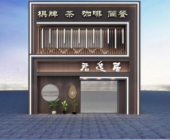New Chinese Style Facade Element-ID:416630981