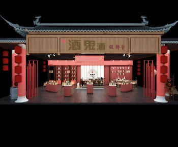 New Chinese Style Facade Element-ID:126872068
