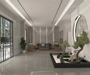 New Chinese Style Office Reception Desk-ID:358579236