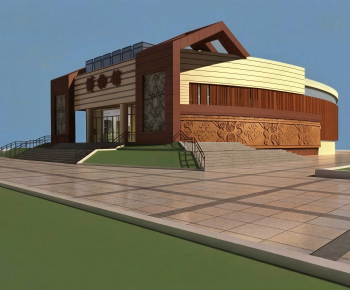 New Chinese Style Public Building-ID:317975047