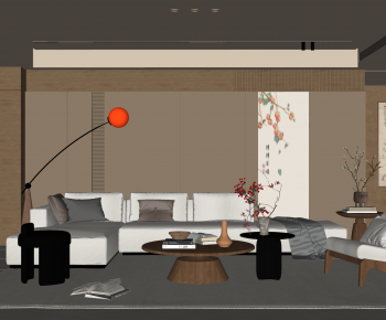 New Chinese Style A Living Room-ID:977996118