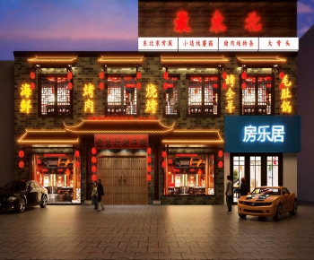 New Chinese Style Facade Element-ID:859822034