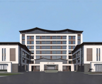 New Chinese Style Facade Element-ID:561599782