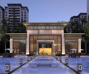 New Chinese Style Facade Element-ID:368030075