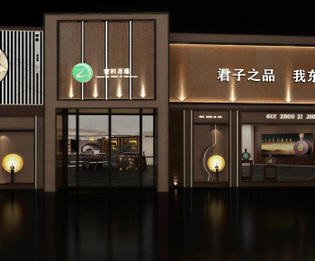 New Chinese Style Facade Element-ID:425235997