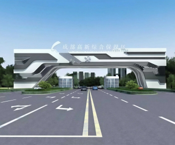 Modern Facade Element-ID:985579018