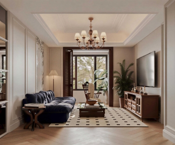 French Style A Living Room-ID:430437093
