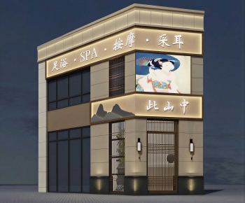 New Chinese Style Facade Element-ID:854974035