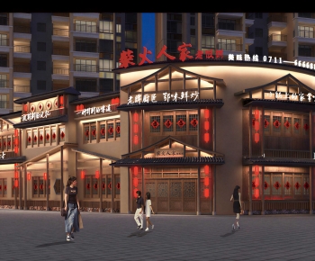 New Chinese Style Facade Element-ID:442943104
