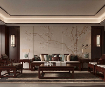 Chinese Style A Living Room-ID:380425937