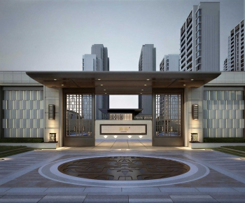 New Chinese Style Building Appearance-ID:993060116
