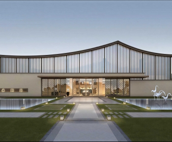 New Chinese Style Facade Element-ID:339778903