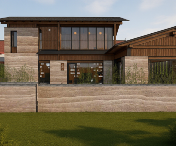 New Chinese Style Appearance Of Commercial Building-ID:327254064