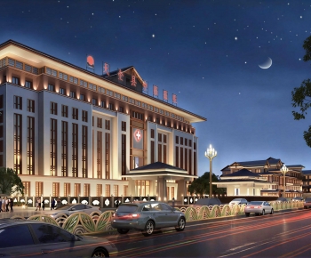 Chinese Style Public Building-ID:673210688