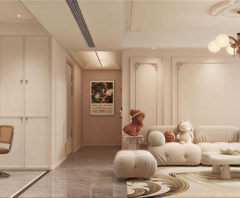 French Style A Living Room-ID:589593892