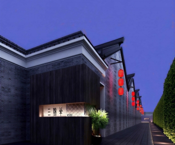 New Chinese Style Facade Element-ID:531478883