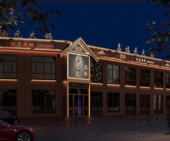 New Chinese Style Facade Element-ID:834649095