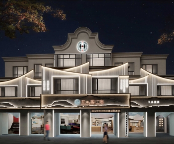 New Chinese Style Facade Element-ID:880239066