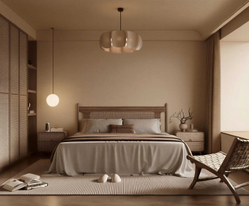 Wabi-sabi Style Bedroom-ID:327987919