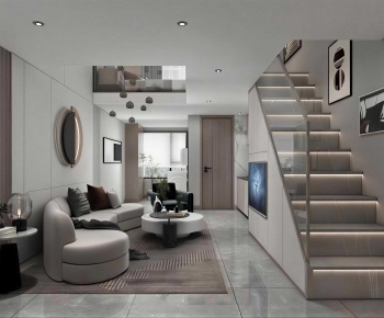 Modern A Living Room-ID:345794924