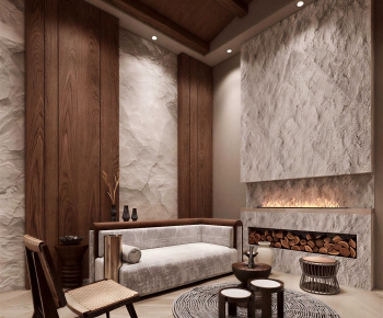 Wabi-sabi Style A Living Room-ID:241945986