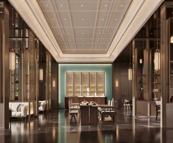 New Chinese Style Lobby Hall-ID:132195004