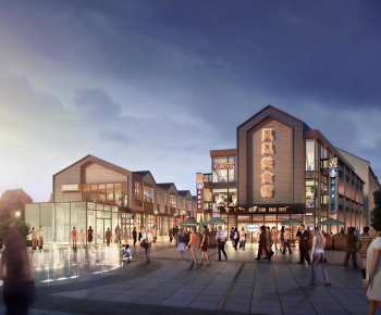 New Chinese Style Commercial Street-ID:742731117
