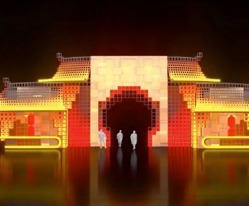 Chinese Style Exhibition Hall-ID:398746011