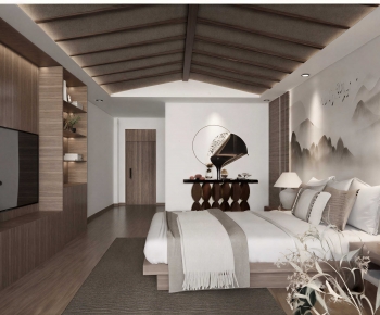 New Chinese Style Bedroom-ID:594676971