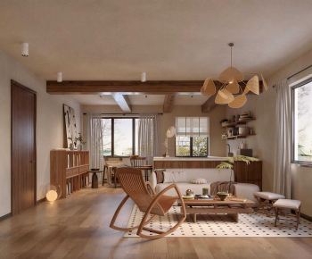 Wabi-sabi Style A Living Room-ID:841017962