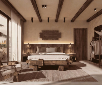 Wabi-sabi Style Bedroom-ID:467458015