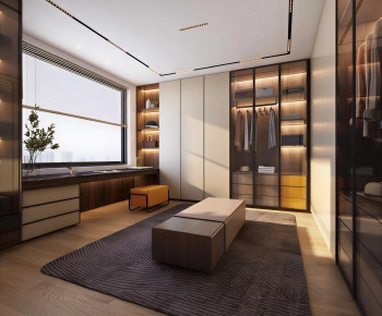 Modern Clothes Storage Area-ID:654376036