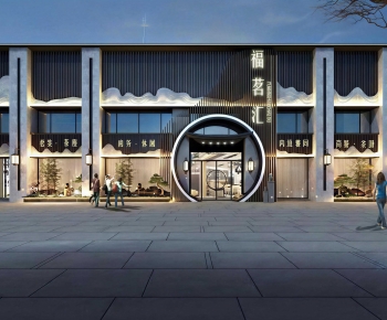 New Chinese Style Facade Element-ID:280249128