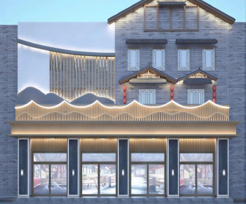 New Chinese Style Facade Element-ID:745903977
