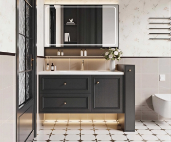 French Style Bathroom Cabinet-ID:153739937